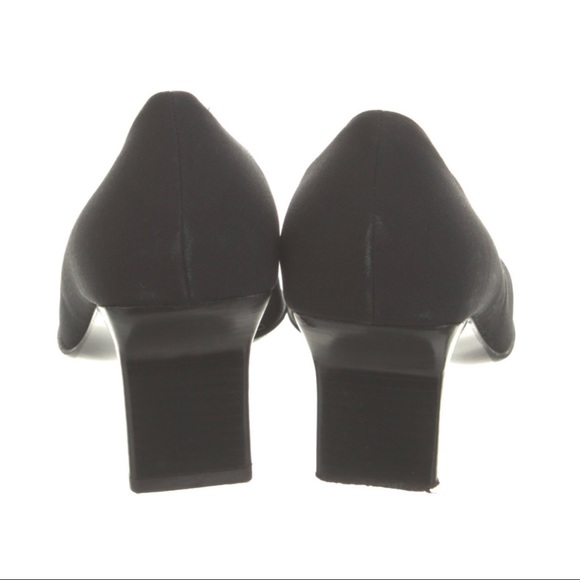 Vintage Prada Heels. Square toed. Block heel. Black.